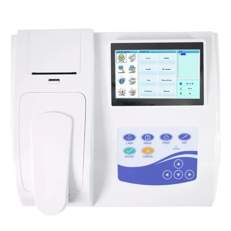 Semi-auto Biochemistry Analyzer 7'' LCD Touch Screen analyzing blood fluid Print