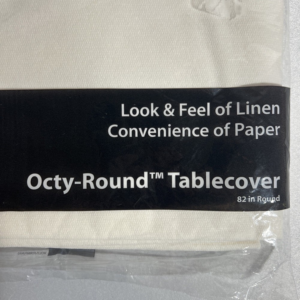 Round Table Cover Form & Function Better Than Linen White 82” New