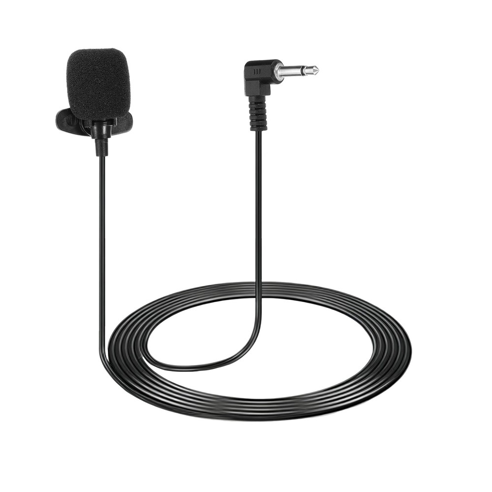 Lavalier Lapel Microphone, 3.5mm Elbow Mono, 1.2m Wired Omnidirectional Mic