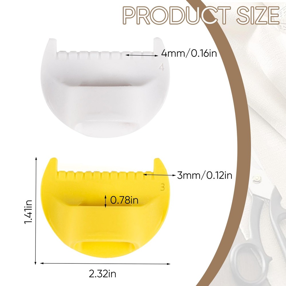 4Pcs Edge Stitch Lock & Sewing Templates (3mm/4mm) for Pinpoint Precision, Pe...