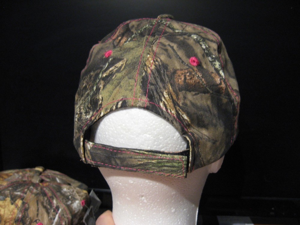 Ladies Mossy Oak Country Camo Cap Solid Panel Hunting Hat Adjustable OSFM