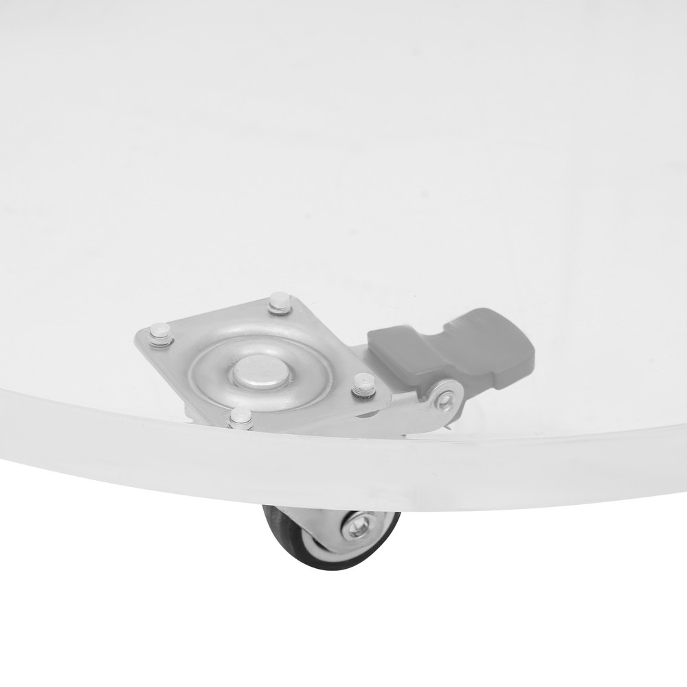 Acrylic Nightstand Side Table, Mobile Side Table, 2-tier Display End Table