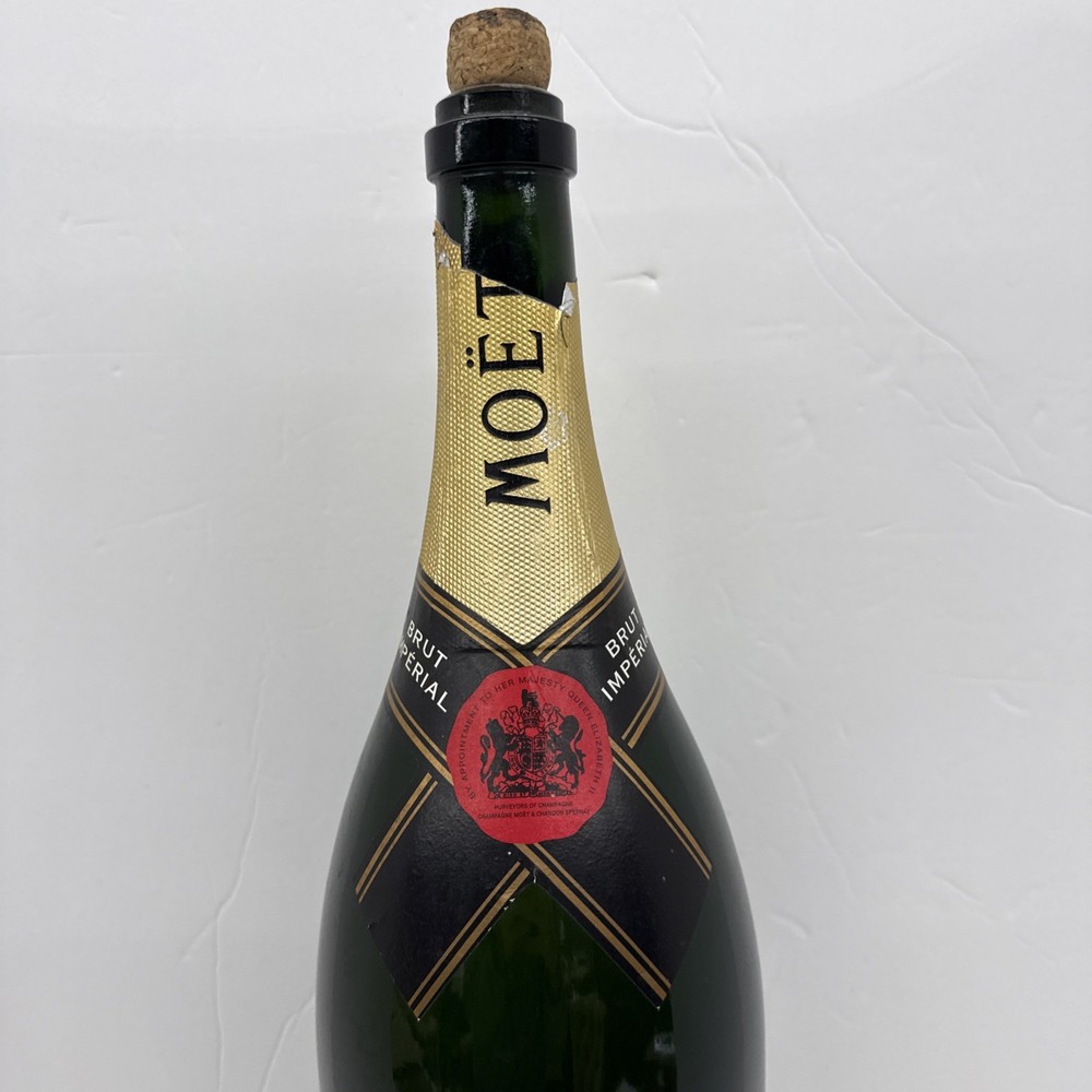 Huge Empty Moët & Chandon Dummy Display Champagne Bottle 20” Tall Open