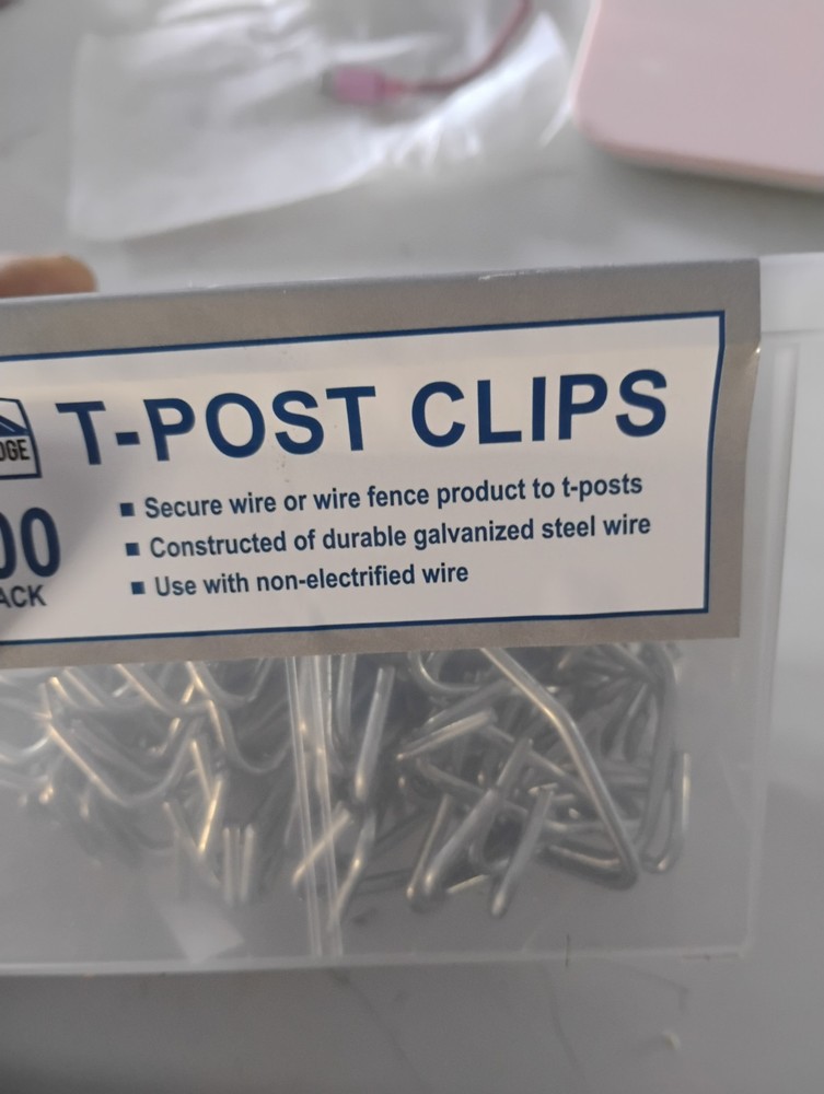 100 Pack T-post Clips For Attaching Wire Fence Galvinized