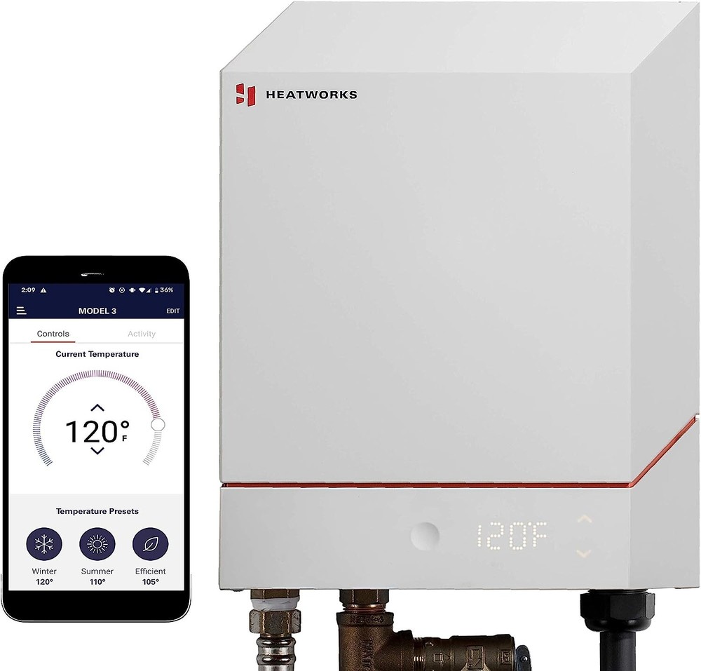 Heatworks Electric Tankless Smart Water Heater, 6.2-24 kW (30-100 A, 208-240 V)