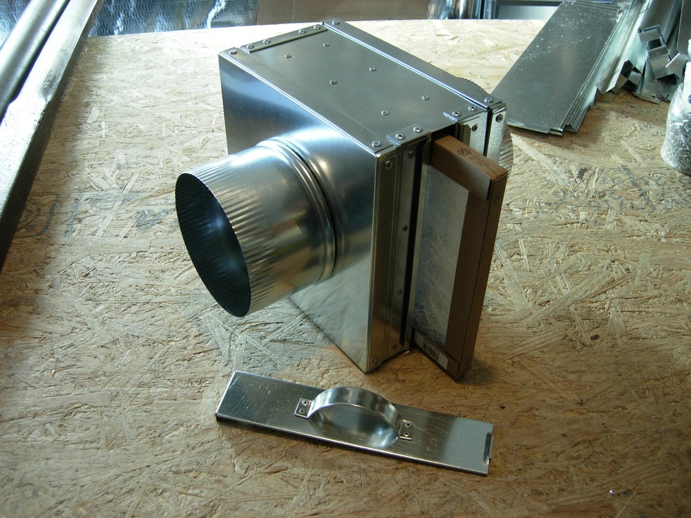 Fresh Air Intake Filter box HVAC system Duct Air Filter  collars 4"
