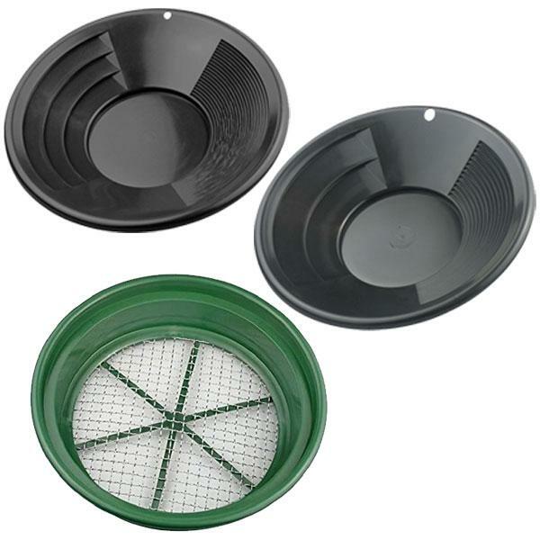 JB11 Black 1/2"  Large Gold Classifier Screen & Gold Pan Panning Kit