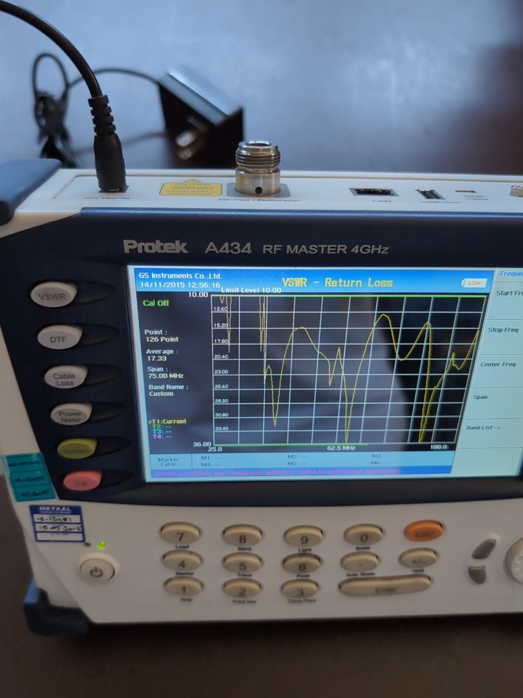 Protek A434 RF Master Cable Spectrum Analyzer With Case And Adapter