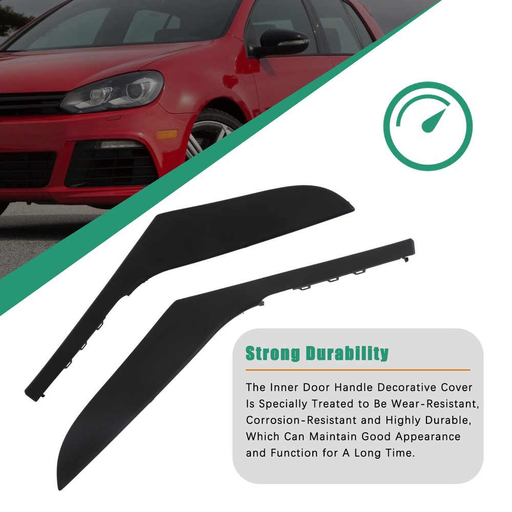 Interior Door Handle Pull Trim Cover for 2010-2013 VW Golf 2Pcs Left & Right