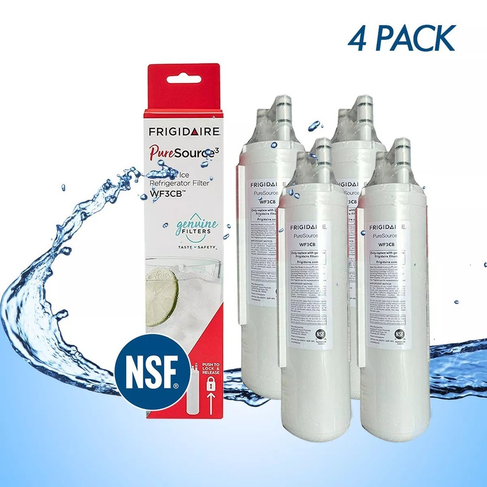 4 PACK Frigdaire WF3CB PureSource 3 Refrigerator Water Filter Sealed US New
