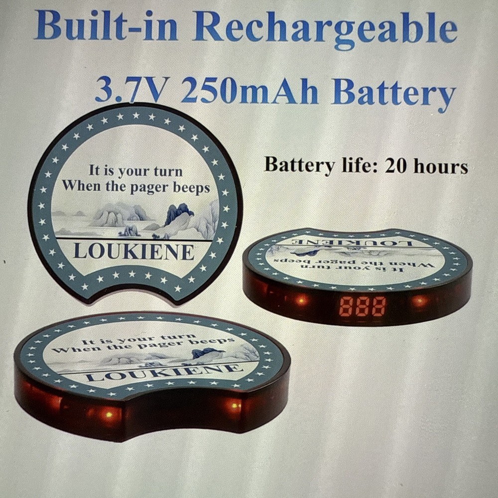 Restaurant Pager System 20-Coaster Wireless Buzzers w/ Transmitter