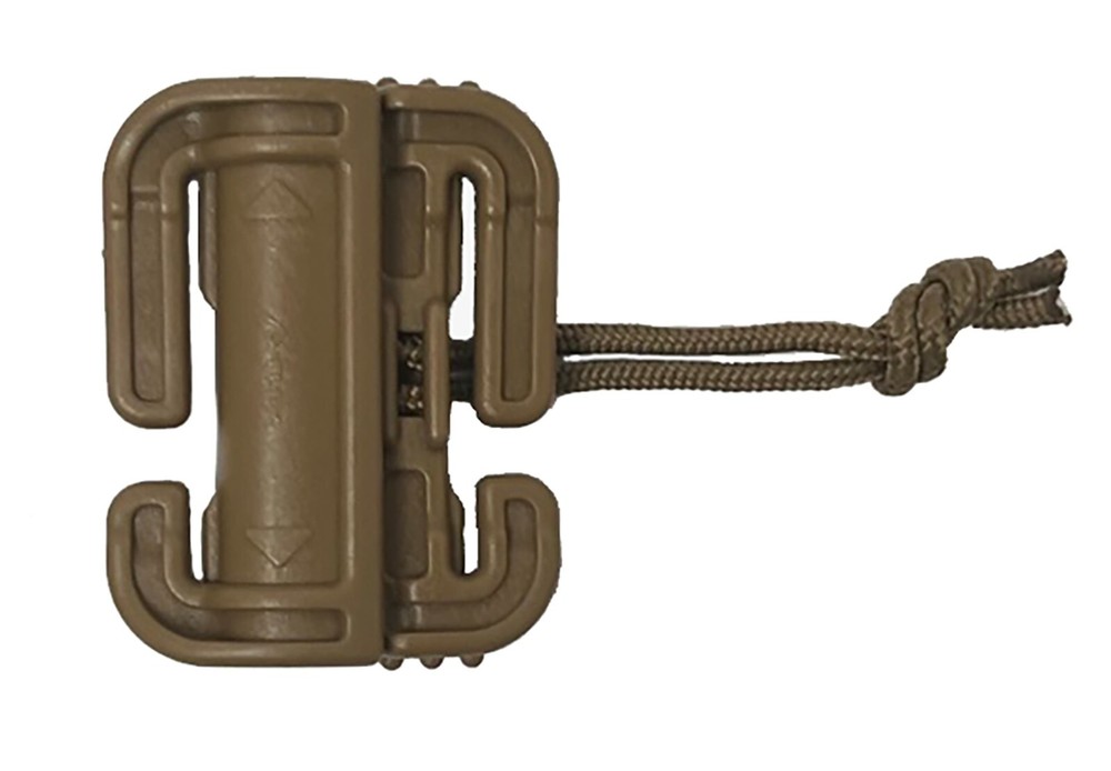 Duraflex Quick Attach Split Bar Quick Release Buckle Tubes - Single Slot Coyote