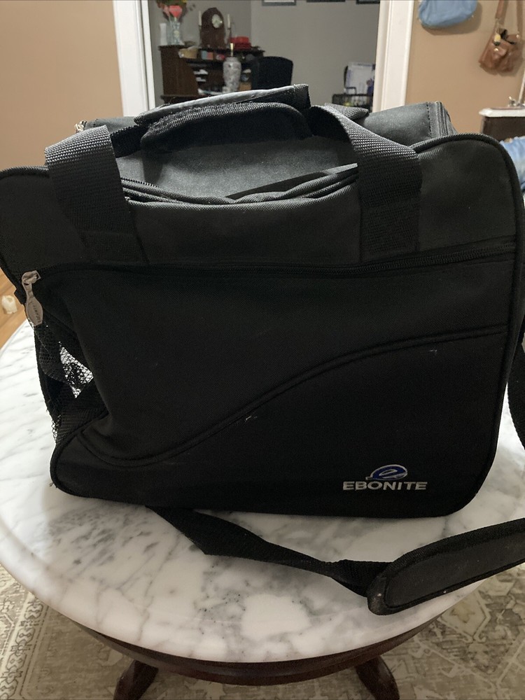 Ebonite Bowling Bag Black With Strap And Handle (some Scuffs See Pics)