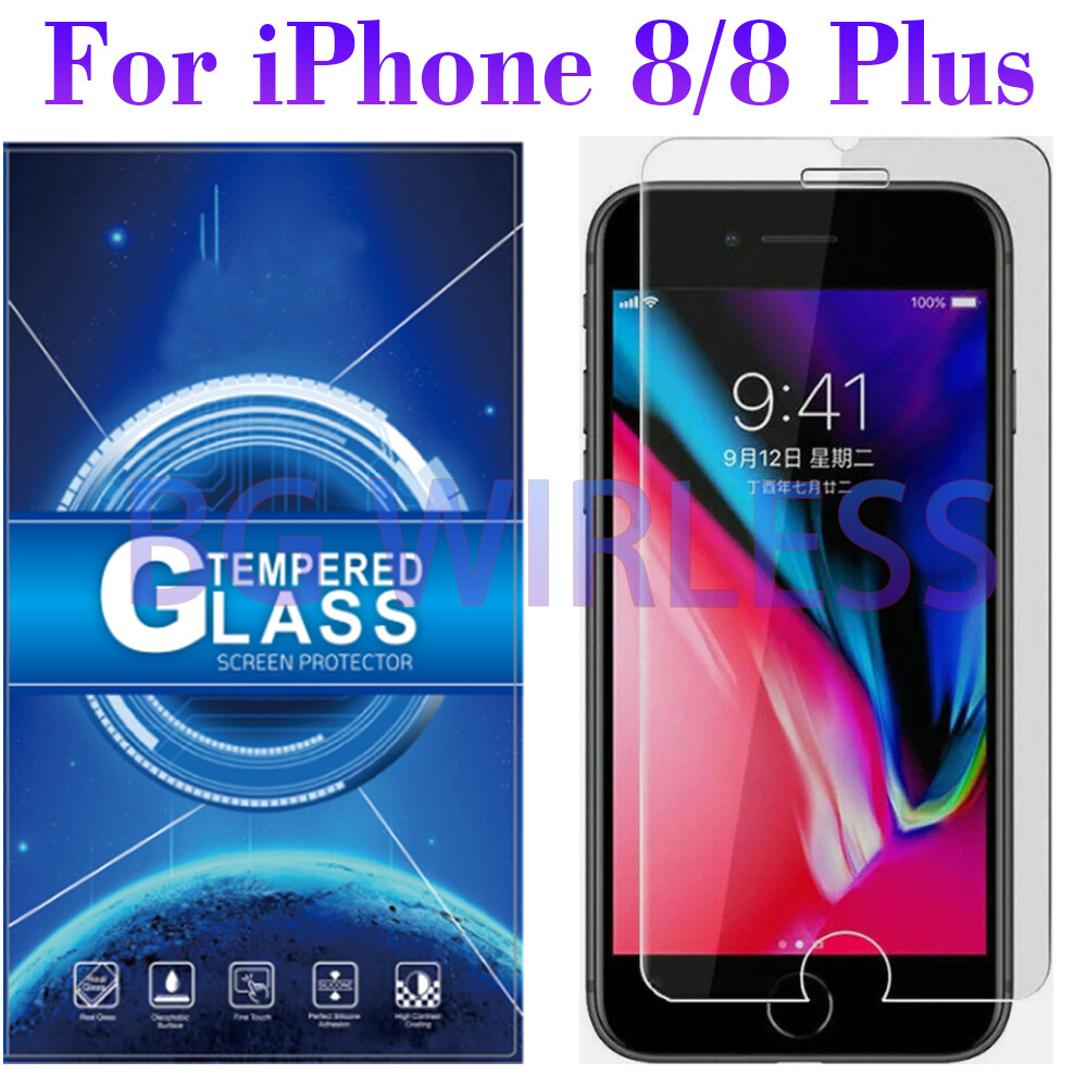 For Apple iPhone 8/8 Plus 9H Premium Clear Tempered Glass Screen Protector