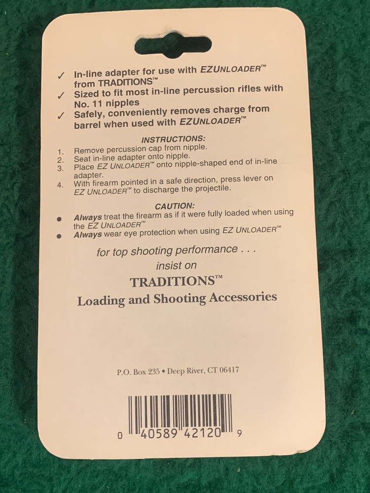 Traditions EZunloader Adapter A4212 In-line