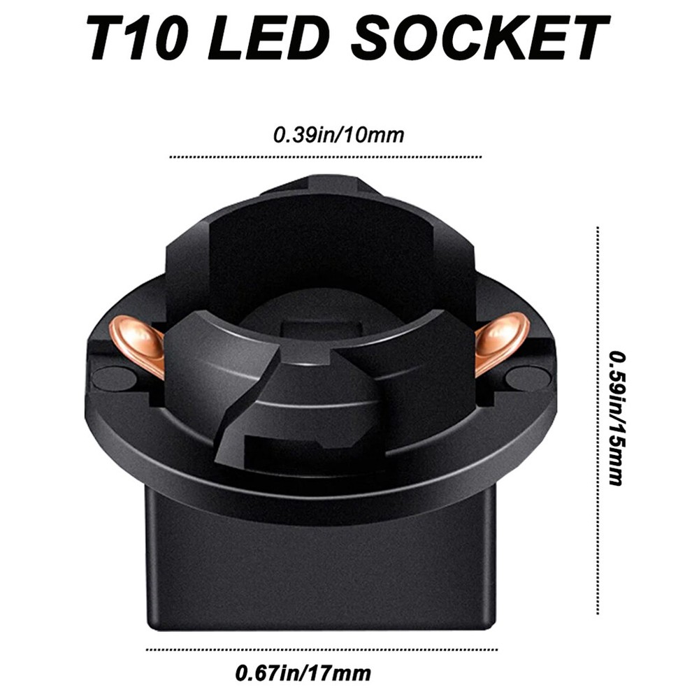 2Pcs PC579CP Instrument Panel Courtesy Light LED Bulbs + Socket for Electrical