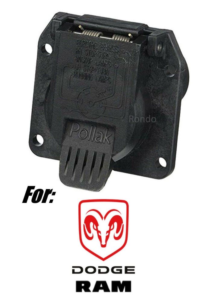 RAM Dodge replacement 7 way RV plug Vehicle side Light Plug Socket 7flat pin OEM