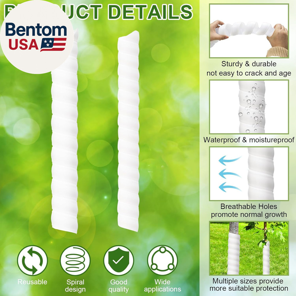 4/6/8 Pcs Tree Trunk Protector-2 Size Plastic Spiral Tree Guard Tree Trunk Prote