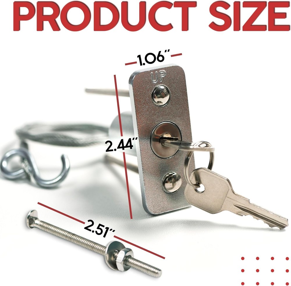 Emergency Release Lock Kit, Universal Garage Door Emergency Release Lock Kit,...