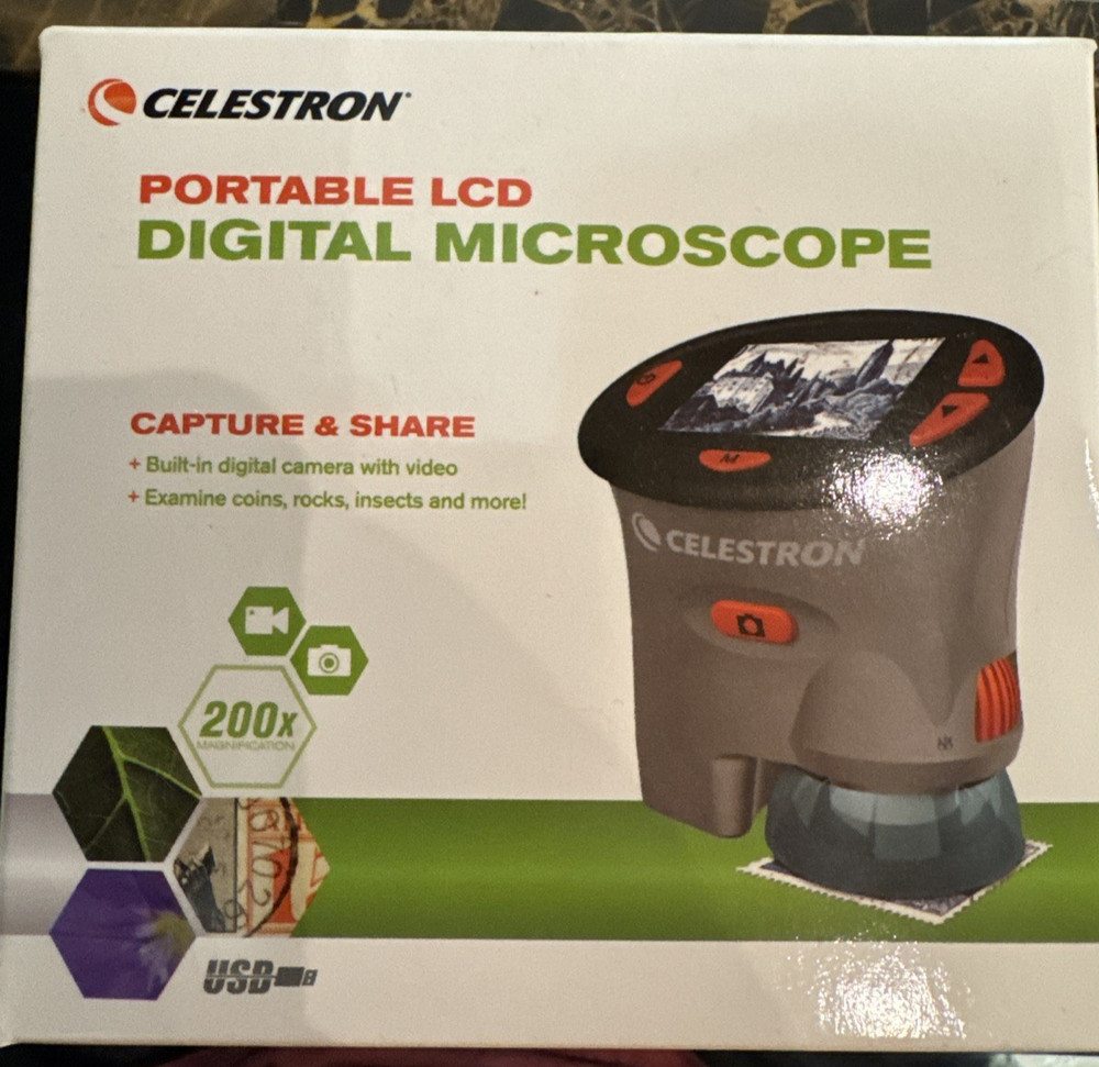 Celestron NEW LCD Portable Handheld Digital Camera Microscope Mini Scope 200x