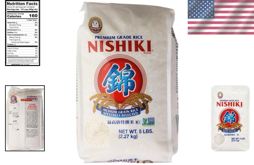 Medium Grain White Rice 80 Oz - Authentic Japanese Cooking Essential