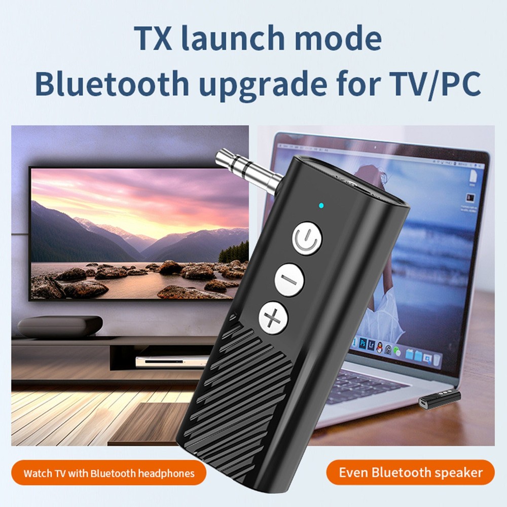 Jack Aux 5.3 Transmitter Receiver Adapter Audio 3.5mm 3-in-1 Wireless Bluetooth