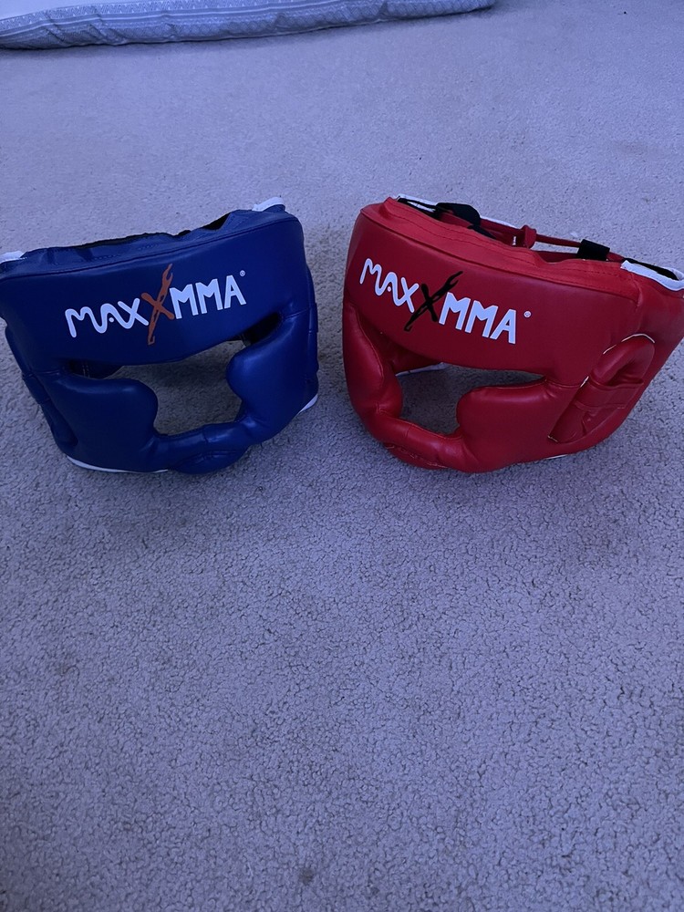 MaxxMMA Full Coverage Headgear - Blue or Red (L/XL)