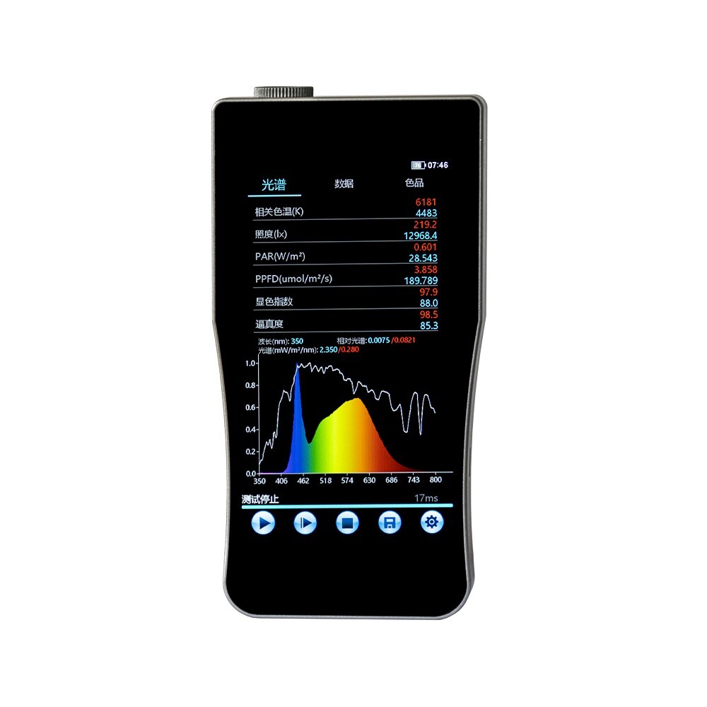 Plant Light Spectrometer Optical Spectrum Analyzer with Range PPDF 350-800nm