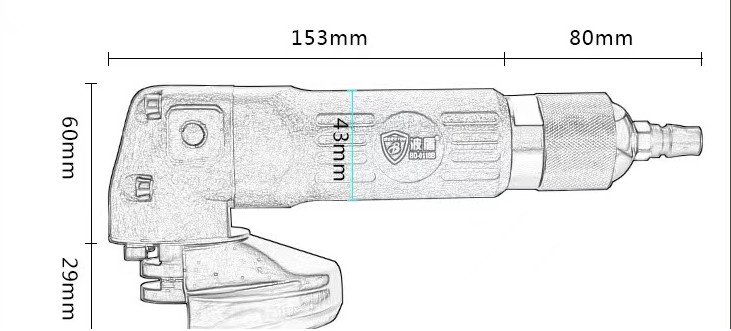 Pneumatic Angle Grinder Knob Type Air Sander Grinding Machine BD-0118B