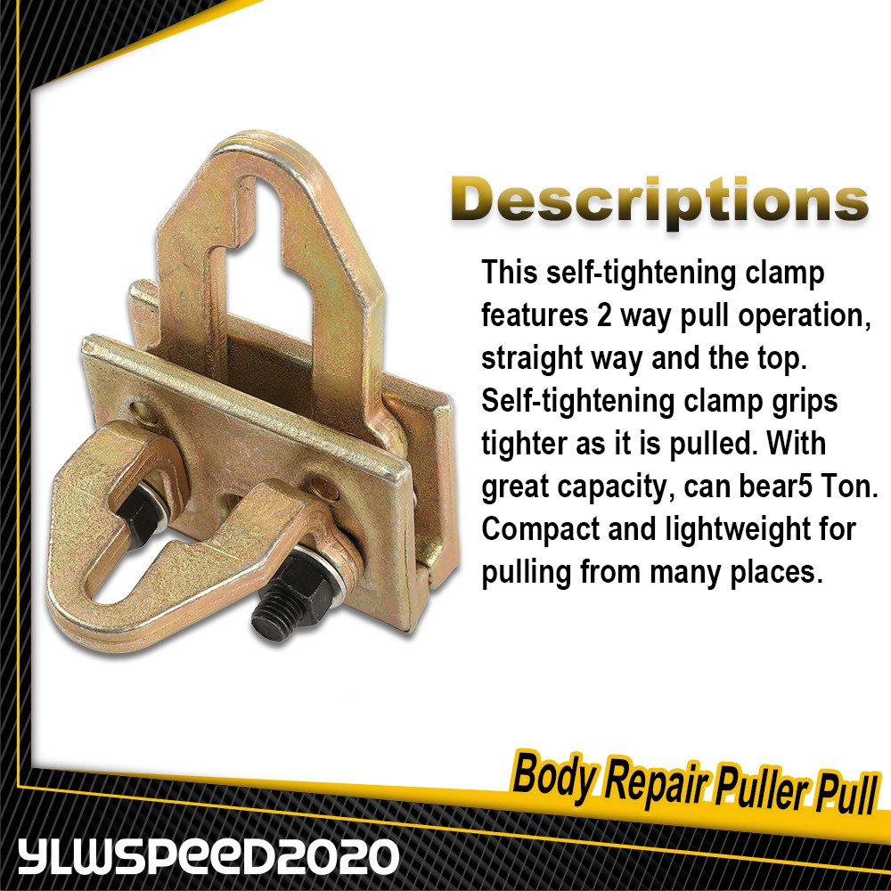 5 Ton Self-Tightening Frame Auto Body Repair Pull Back Clamp Puller Dent Tool