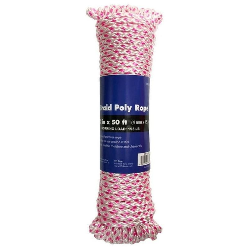 Diamond Braid Polypropylene Rope 5/32" x 50' Floating Durable General Use