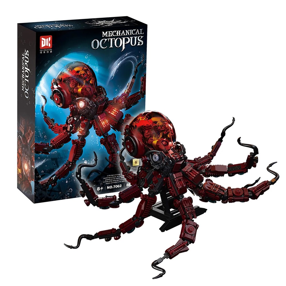 7062 Mechanical Octopus Collector's Model - STEM Building Blocks Kit for Kids