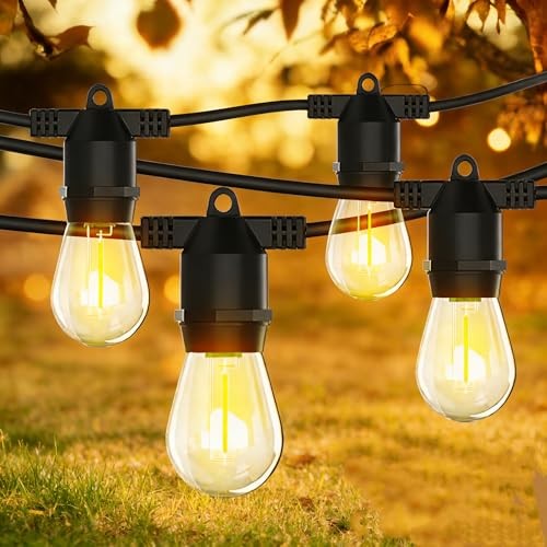 2 Pack 27Ft Led Outdoor String Lights,Patio Lights, S14 Edison 2-Pack -27FT