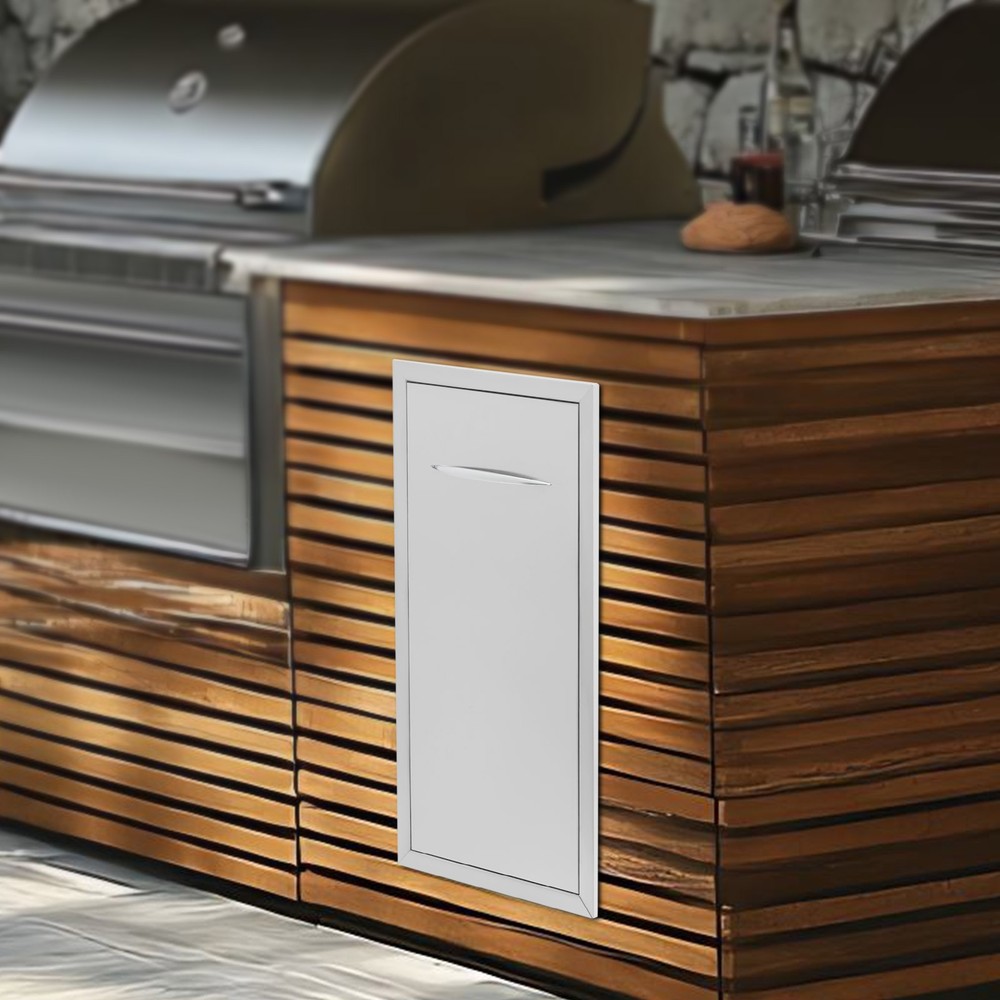 Stainless Steel Pull Out Trash Can Under Cabinet Waste Bin Kitchen Trash Can