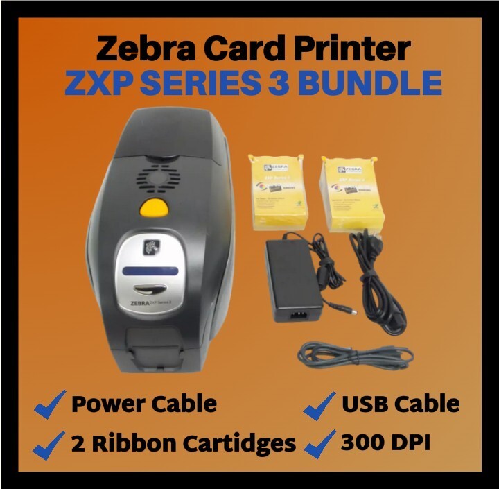 Zebra ZXP Series 3 Double Sided USB Card Printer Bundle, Includes 2 Ribbons!🔥⭐️
