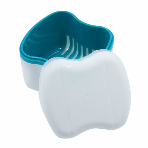 Denture Bath Appliance False Teeth Box Storage Case Rinsing Basket Container New