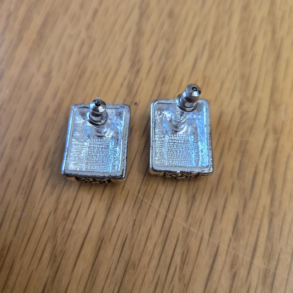 Native American Tribal Earrings Geometric Rectangle