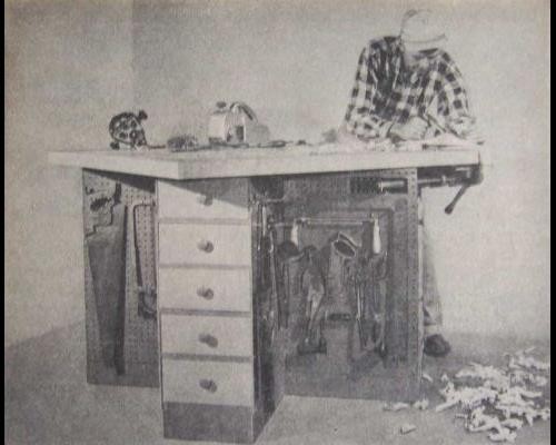 Island WORKBENCH 4'x4' HowTo Build PLANS Compact Unique