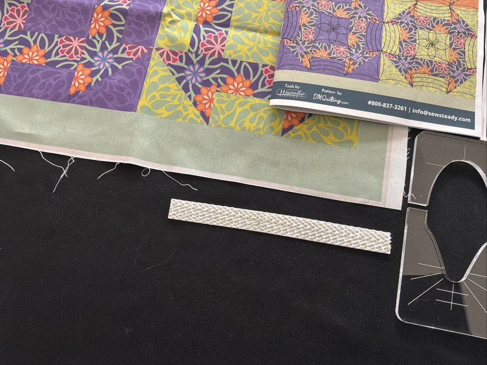 Sew Steady Churn Dash Template, Practice Fabric And Half Square Triangle