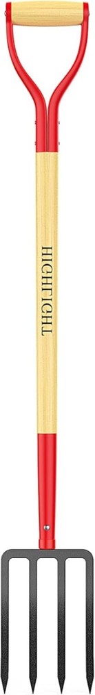 Garden Fork, 4-Tine Spading Fork, Compost Fork, Steel Digging Fork, 45Inch, S...