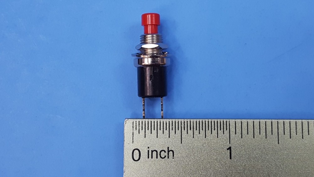 (1 pc) Miniature Pushbutton Switch, MSPS103C, Alco Switch, 125VAC, 0.50A,