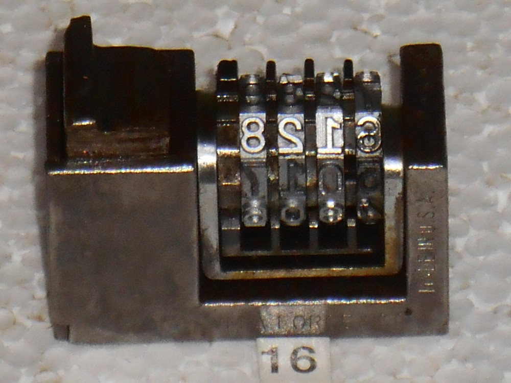 WMA Reverse Letterpress Numbering machine | 16