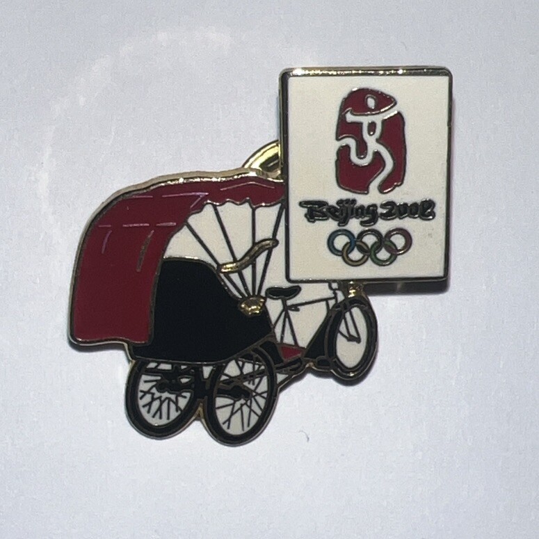 Olympics Beijing 2008 Rickshaw Pin with Logo