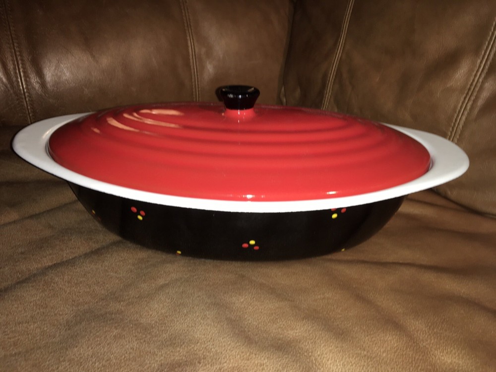 Vintage Roasting Pan Enamelware Roaster Holiday