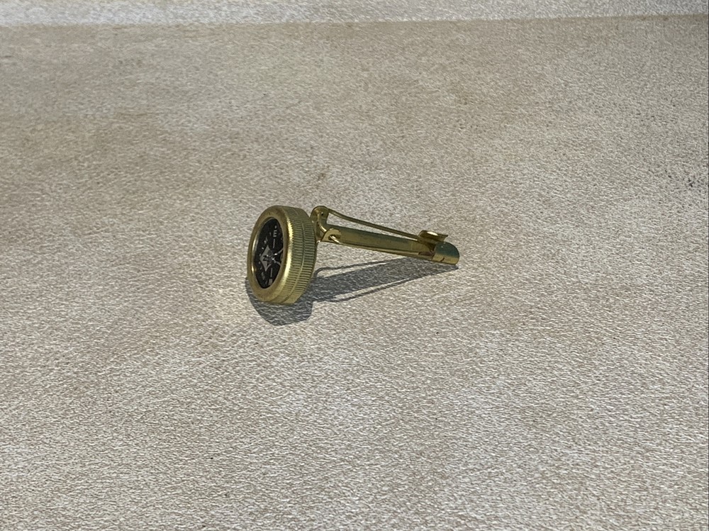 Vintage Brass Pin - Belt Compass Japan
