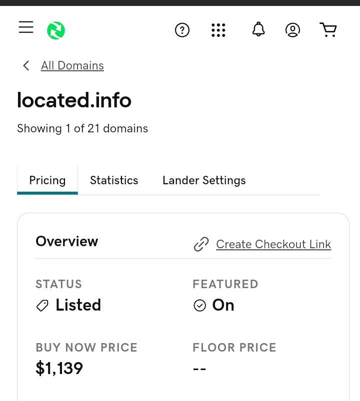 domain name.. Located. Info