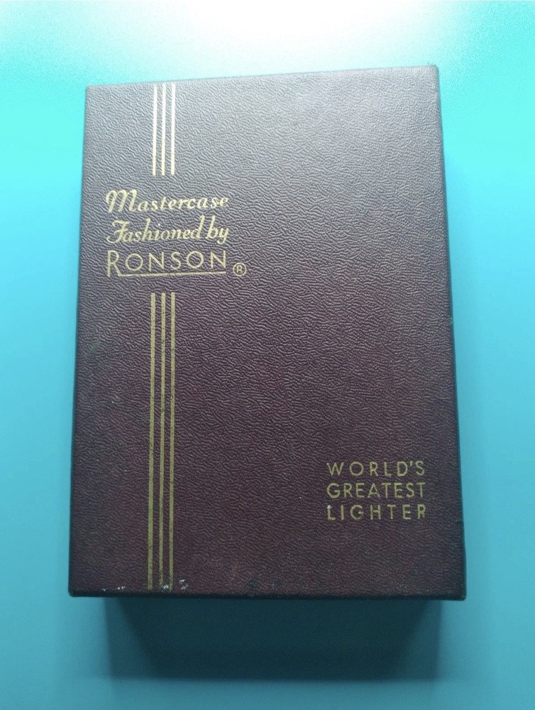 Vintage Ronson Master case Art Deco Lighter black enamel