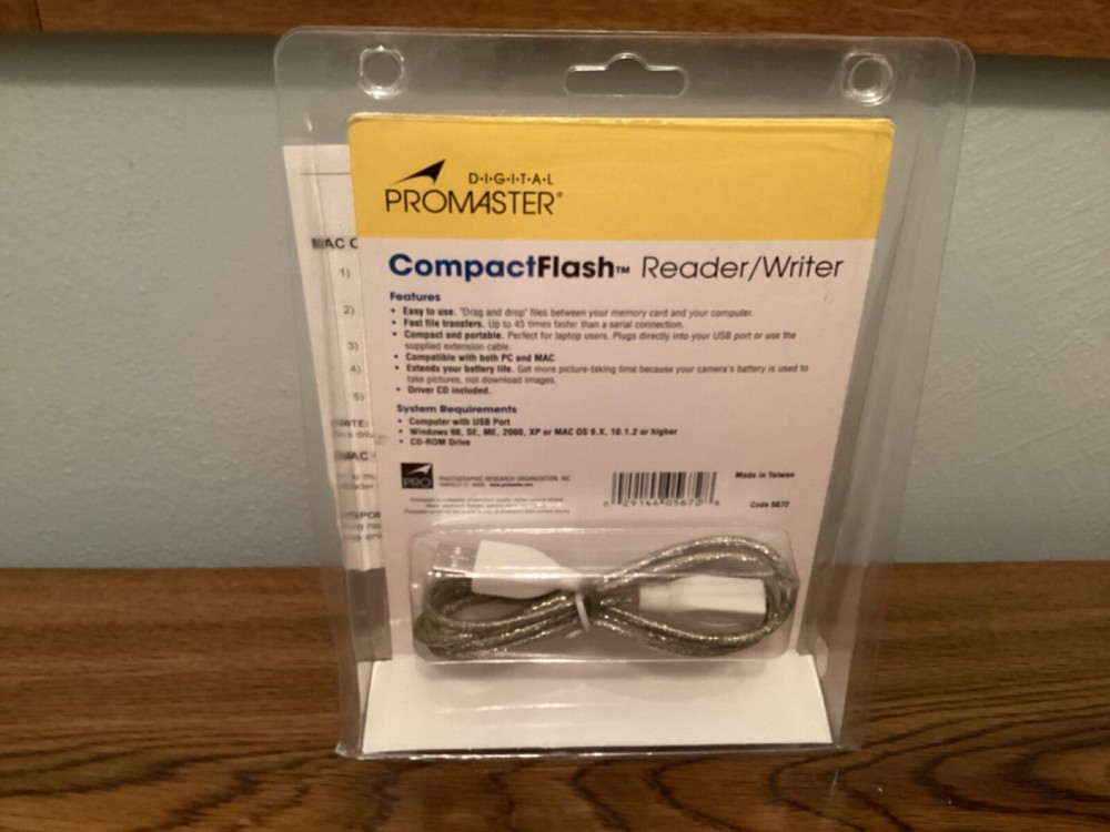 Digital Promaster Compact Flash Reader Writer Code 5673 Mac Windows New
