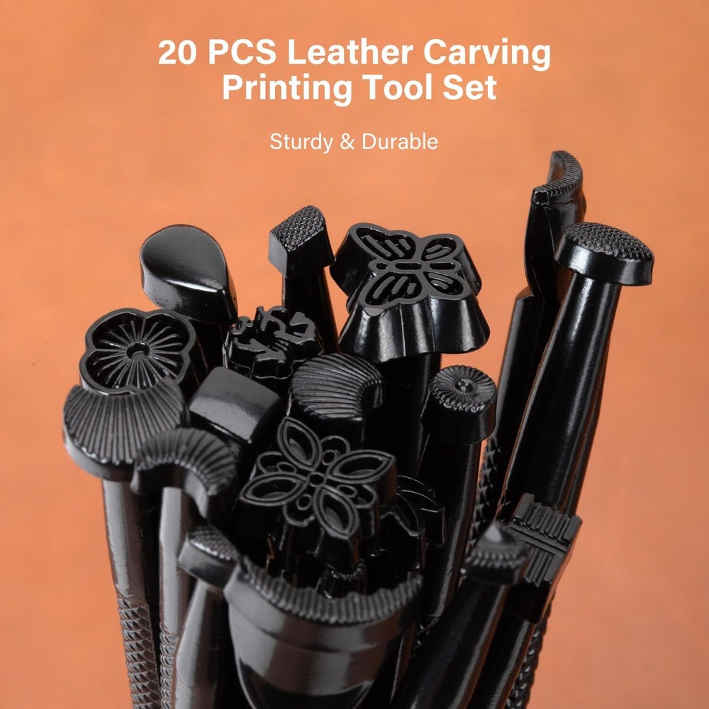 Leather Stamps Tools Working Saddle Making Set Carving Craft Stamps Punch Tool