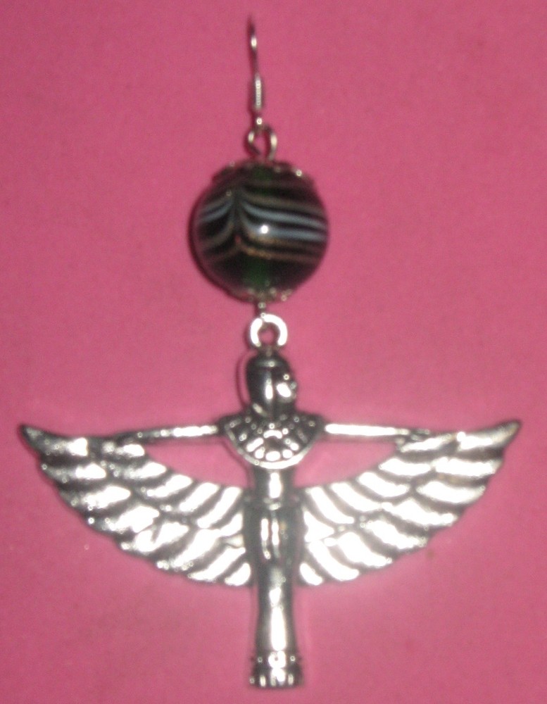 "WINGED ISIS" -HANDCRAFTED EARRINGS
